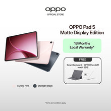 Load image into Gallery viewer, OPPO PAD 5 (WiFi) 16GB(8 +8) + 256GB/ 12.1" 2.8K Anti - Glare Display / 10050mAh BAttery
