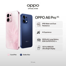 Load image into Gallery viewer, OPPO A6 Pro 5G 16(8+8GB) + 256GB / 6500mAh Battery / IP69 Dust &amp; Water Resistance
