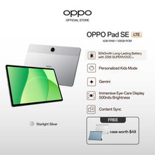 Load image into Gallery viewer, (18 Months Warranty) OPPO Pad SE / LTE 8(4+4GB) + 128GB / 9340mAh / 33W SUPERVOOC
